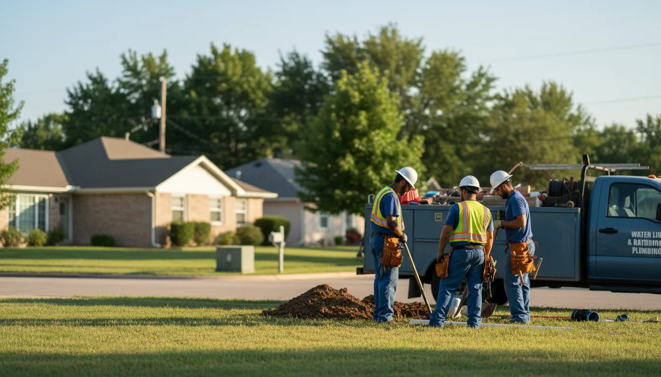 Residential water line and bathroom plumbing service in Spragueville, IA